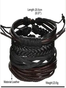 UNIVERSITY TRENDZ Men Set Of 4 Multistrand Bracelet