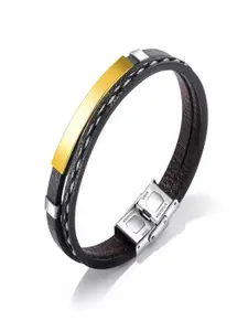 UNIVERSITY TRENDZ Men Gold Plated Wraparound Bracelet