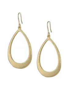 Estele Gold-Plated Teardrop Shaped Drop Earrings