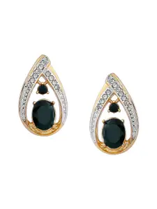 Estele Gold-Plated Teardrop Shaped Studs Earrings