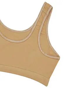 DChica Girls Non-Padded Full Coverage All Day Comfort Seamless Cotton Sports Bra