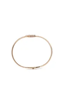 EL REGALO Women Stainless Steel Gold-Plated Cuff Bracelet