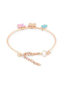 AMI Women Enamelled Gold-Plated Charm Bracelet