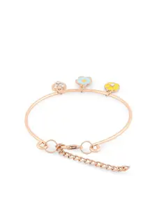 AMI Women Enamelled Gold-Plated Charm Bracelet