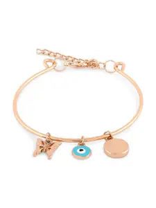 AMI Women Enamelled Gold-Plated Charm Bracelet