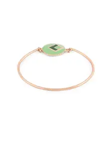 AMI Women Enamelled Gold-Plated Kada Bracelet