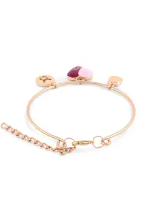 AMI Women Gold-Plated Charm Bracelet