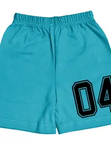 A.T.U.N. Boys Typography Printed Mid-Rise Knee Length Cotton Shorts