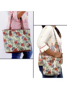 THE CLOWNFISH Linda & Justina Floral Printed Leather Sling Bag & Handbag