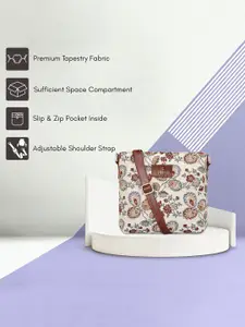 THE CLOWNFISH Linda and Justina Floral Printed Leather Sling Bag and Handbag