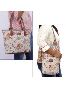 THE CLOWNFISH Linda & Justina Floral Printed Leather Sling Bag & Handbag