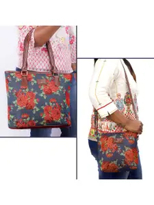 THE CLOWNFISH Linda and Justina Floral Printed Leather Sling Bag and Handbag