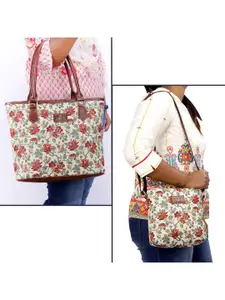 THE CLOWNFISH Linda & Justina Floral Printed Leather Sling Bag & Handbag