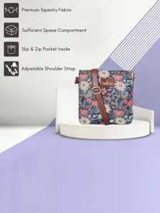 THE CLOWNFISH Linda & Justina Floral Printed Leather Sling Bag & Handbag