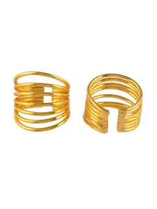 Silvermerc Designs Gold-Plated Contemporary Studs Earrings