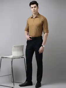 Van Heusen Men Self Design Opaque Formal Shirt