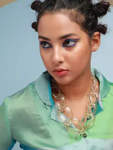 SOHI Set Of 2 Gold-Plated Necklace