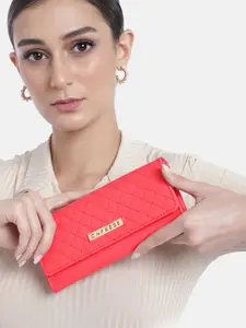 Caprese Women Geometric Thread Work Self Design Envelope Wallet