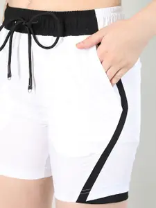 CHKOKKO Women Mid Rise Knitted Training & Gym Sports Shorts