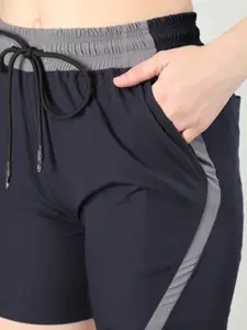 CHKOKKO Women Mid Rise Knitted Training & Gym Sports Shorts