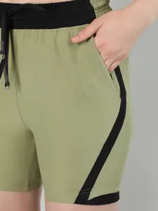 CHKOKKO Women Mid Rise Knitted Training & Gym Sports Shorts