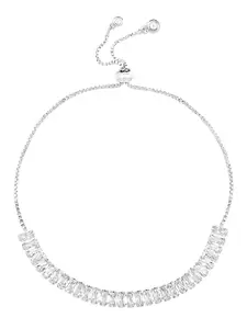 Peora Cubic Zirconia Silver-Plated Charm Bracelet