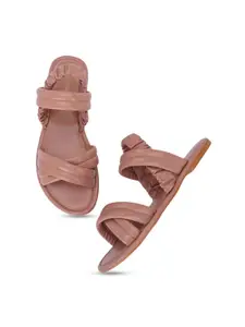 DressBerry Women Open Toe Flats With Backstrap