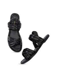 DressBerry Women Synthetic Leather Open Toe Flats