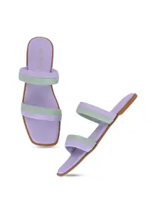 DressBerry Women Colourblocked Open Toe Flats