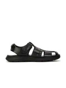 Scholl Men Leather Velcro Fisherman Sandals
