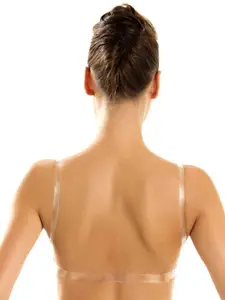 Bralux Full Coverage Non-Wired & Seamless Transparent Back Cotton T-Shirt Bra