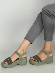 Colo Block Heels with Ankle Loop