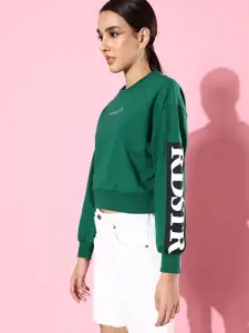 The Roadster Life Co. Lushy Green Hyper Graphics Printed Sweatshirt