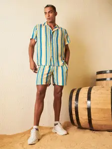 DENNISON Men Comfort Fit Printed Shirt With Shorts