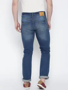 Pepe Jeans Men Blue Regular Fit Low-Rise Clean Look Stretchable Jeans
