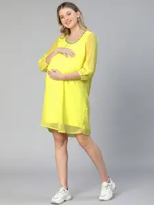 Oxolloxo Crepe Maternity A-Line Dress