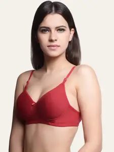 Lady Lyka Medium Coverage Lightly Padded Seamless Cotton T-Shirt Bra