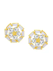 Sukkhi Gold-Plated Floral Studs Earrings
