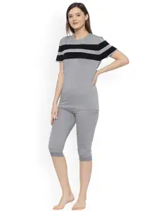 MACK JONNEY Striped Night Suit