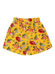 CUTECUMBER Infants Girls Pack Of 2 Floral Printed Shorts