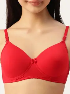 Lady Lyka Medium Coverage Lightly Padded Seamless Cotton T-Shirt Bra