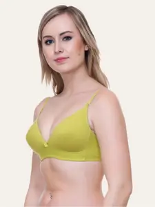 Lady Lyka Medium Coverage Lightly Padded All Day Comfort Cotton T-shirt Bra