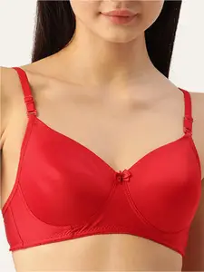 Lady Lyka Medium Coverage Lightly Padded All Day Comfort Seamless Cotton T-shirt Bra