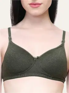 Lady Lyka Medium Coverage Lightly Padded All Day Comfort Seamless Cotton T-shirt Bra