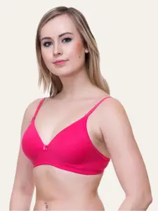 Lady Lyka Medium Coverage Lightly Padded All Day Comfort Seamless Cotton T-shirt Bra