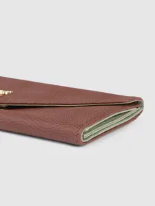 Baggit Women Geometric Textured Three Fold Wallet