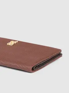 Baggit Women Micro Checks Textured PU Two Fold Wallet