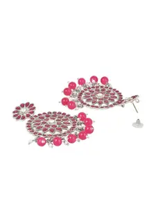 I Jewels Gold-Plated Contemporary Chandbali Earrings