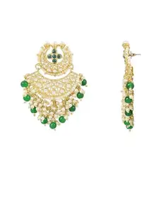I Jewels Gold-Plated Contemporary Chandbalis Earrings