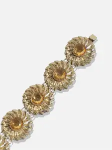 SOHI Gold-Plated Cuff Bracelet